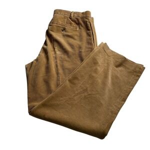 Eddie Bauer Mens Pants‎ Khaki Brown 38x32 Corduroy Straight Mid Rise Classic Fit